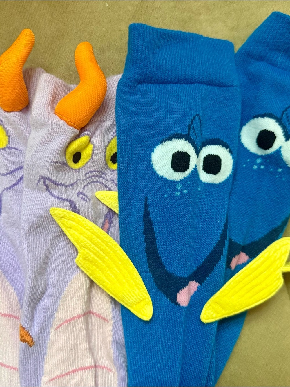 Adult Disney 3D High Socks - Figment and Dory